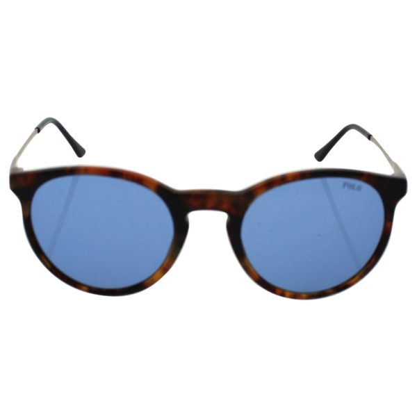 Polo Ralph Lauren Men s 0PH4096 Round Sunglasses, Stripped,Havana,Azure,Demi,Shiny Satin,Pale & Gold, 50 mm on Sale