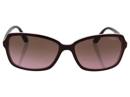 Vogue VO5031S Sunglasses 238714-58 - Top Dk Bordeaux pink Transp Frame, Pink Gradient Brown Supply