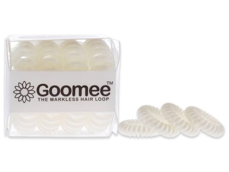 The Markless Hair Loop Set - Pearly White by Goomee for Women - 4 Pc Hair Tie For Discount