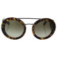 Prada PR13SS UEZ4K1 Spotted Brown Green PR13SS Round Sunglasses Lens Category 2 Online Sale