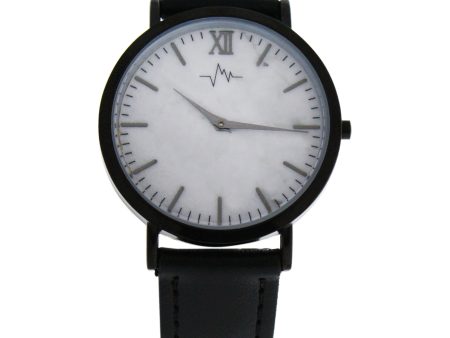 Woman Watch Andreas Osten Quartz Movement White Case 36mm And Black Leather Bracelet AO-180 Discount