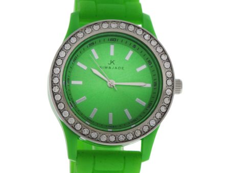 Kim & Jade 2032l-Gn Green Silicone Strap Watch Watch for Women 1 Pc Online Sale