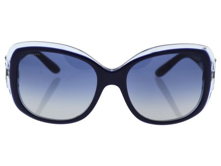 Bvlgari Bv8172b 5391 4l - Top Blue-On Azure Crystal blue Grey Gradient Sunglasses For Women  58-18-140 mm For Sale