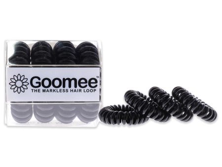 The Markless Hair Loop Set - Midnight Black by Goomee for Women - 4 Pc Hair Tie For Discount