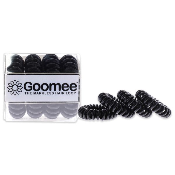 The Markless Hair Loop Set - Midnight Black by Goomee for Women - 4 Pc Hair Tie For Discount