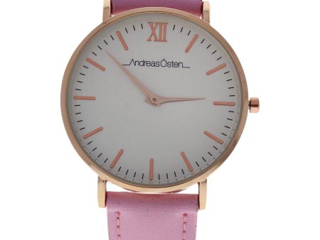 Andreas Osten Ao-161 Pure - Rose Gold light Pink Leather Strap Watch By Andreas Osten For Women - 1 Pc Watch  1 Pc For Cheap