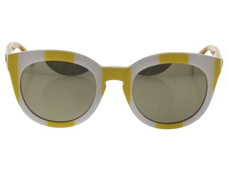 DOLCE & GABBANA Sunglasses DG 4249 30255A Stripe Yellow White 50MM on Sale