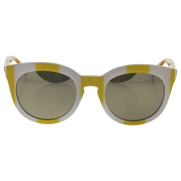 DOLCE & GABBANA Sunglasses DG 4249 30255A Stripe Yellow White 50MM on Sale