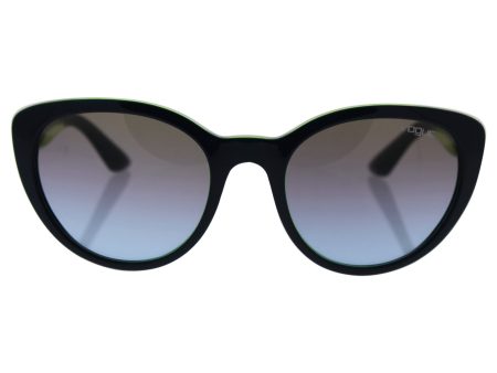 VOGUE Women s Injected Woman Sunglass 0VO2963S Cateye Sunglasses, Top Blue Tr Aqua Green, 53 mm Fashion