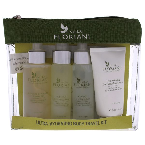 Ultra-Hydrating Body Travel Kit by Villa Floriani for Unisex - 5 Pc Online Sale