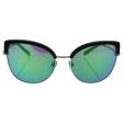 Bvlgari Women s BV6082 Sunglasses Pale Gold Black   Grey Mirror Green 58mm Hot on Sale