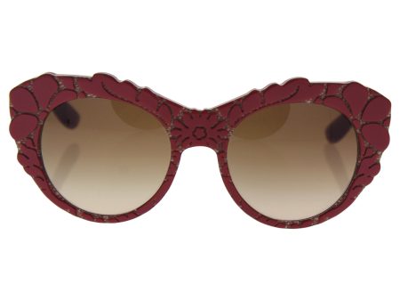 Dolce & Gabbana Dg 4267 2999 13 - Top Red texture Tissue  Brown Gradient By Dolce & Gabbana For Women - 53-20-140 Mm Sun Supply