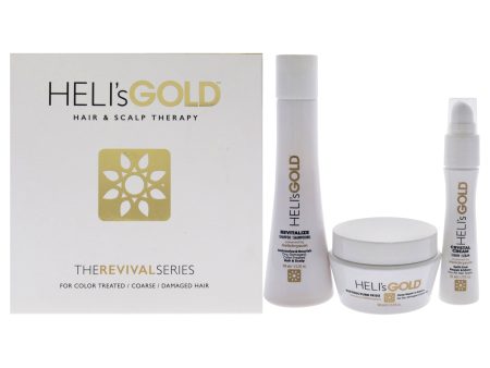 The Revival Series Travel Kit by Helis Gold for Unisex - 3 Pc 3.3oz Revitalize Shampoo, 3.3oz Restructure Masque, 1oz Crystal Cream Online Sale