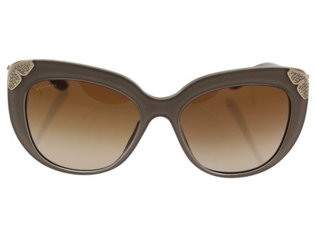 Bvlgari Bv8162b 5382 13 - Top Crystal On Turtledove brown Gradient Sunglasses For Women  55-17-135 mm Hot on Sale