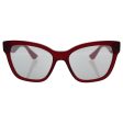 Miu Miu MU06RS TKW 5J0 Opal Bordeaux MU06RS Cats Eyes Sunglasses Lens Category For Discount