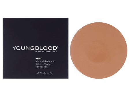 Youngblood Clean Luxury Cosmetics Mineral Radiance Crème Powder Foundation (Refill Pan) | Foundation For Oily Skin Rosacea Matte Shine-Free Pressed Compact Natural Mineral | Cruelty-Free, Paraben-Free Supply