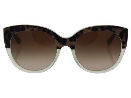 Dolce & Gabbana Women s DG4259 Sunglasses Top Animalier On Lime Brown Gradient 56mm Online now