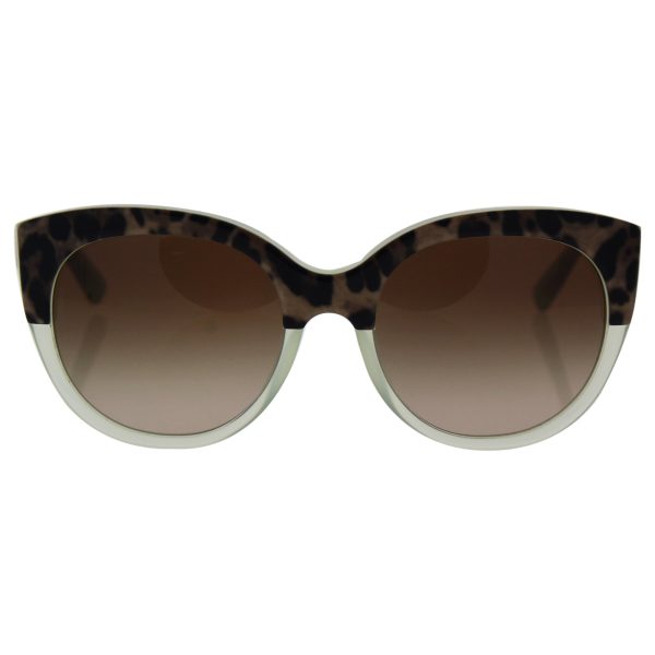 Dolce & Gabbana Women s DG4259 Sunglasses Top Animalier On Lime Brown Gradient 56mm Online now