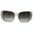 Prada Women s PR 59SS Sunglasses Silver Ivory Grey Gradient 54mm Online Sale