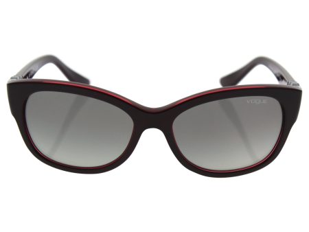 Vogue VO5034SB Sunglasses 237711-56 - Top Dark Red opal Red Frame, Grey Gradient Online Hot Sale