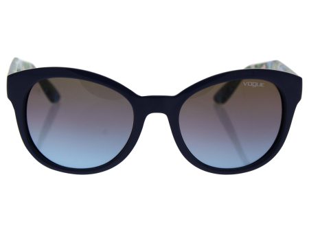 Vogue VO2992S 232548 Blue VO2992S Round Sunglasses Lens Category 2 Size 53mm Online now