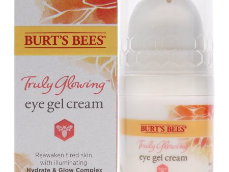 Truly Glowing Eye Gel Cream by Burts Bees for Unisex - 0.5 oz Cream Supply