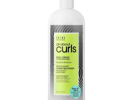 All About Curls Daily Cream Conditioner  Free of SLS SLES Sulfates, Silicones & Parabens  Color-Safe, 32-Ounce, clear (903269) Online now