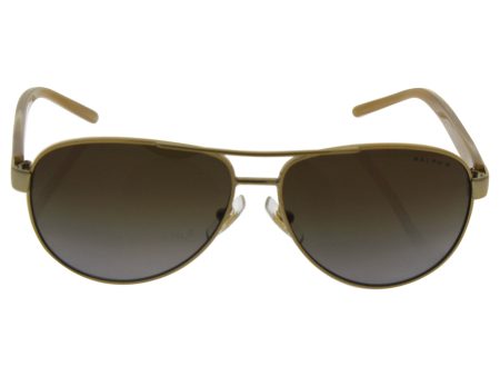 Ralph by Ralph Lauren Women s 0ra4004 Polarized Aviator Sunglasses, Gold Cream, 59.0 mm For Discount