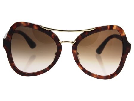 Prada Women s PR 18SS Sunglasses Spotted Brown Pink   Brown Gradient Pink 55mm For Cheap