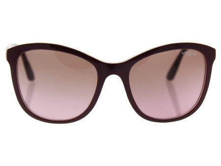 Vogue VO5033S Sunglasses 238714-54 - Top Dk Bordeaux pink Transp Frame, Pink Gradient Brown Discount