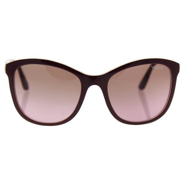 Vogue VO5033S Sunglasses 238714-54 - Top Dk Bordeaux pink Transp Frame, Pink Gradient Brown Discount