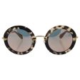 Miu Miu Women s Round Sunglasses, Beige Tortoise Rose Mirror, One Size Online now