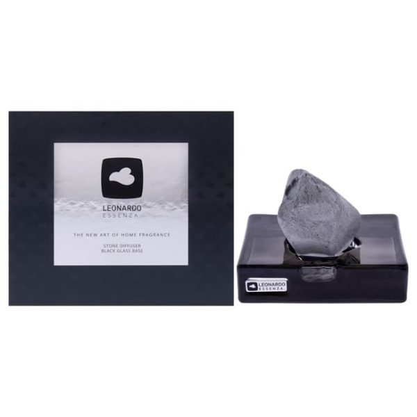 Essenza Stone Diffuser Set - Black by Leonardo for Unisex - 2 Pc Set Glass Base, Diffuser Stone Sale