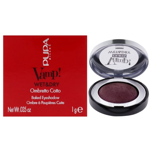 Vamp! Wet and Dry Baked Eyeshadow - 205 Hot Violet by Pupa Milano for Women - 0.035 oz Eye Shadow Hot on Sale