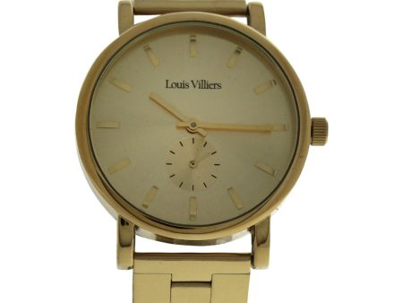 Louis Villiers Lv2070 Gold Stainless Steel Bracelet Watch By Louis Villiers For Unisex - 1 Pc Watch  1 Pc Supply