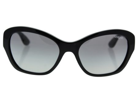 Vogue 2918 W44 11 Polished Black 2918S Cats Eyes Sunglasses Lens Category 2 Len Online now