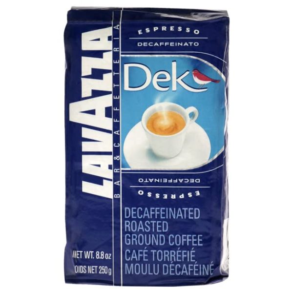 Lavazza Dek Ground Coffee Blend, Decaffeinated Dark Espresso Roast, 8.8-Ounce Bag For Sale