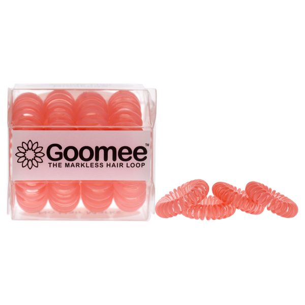 The Markless Hair Loop Set - Huntington Peach by Goomee for Women - 4 Pc Hair Tie For Discount