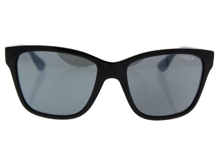 Vogue Eyewear Womens Sunglasses (VO2896) Black Silver Plastic - Non-Polarized - 54mm Online now