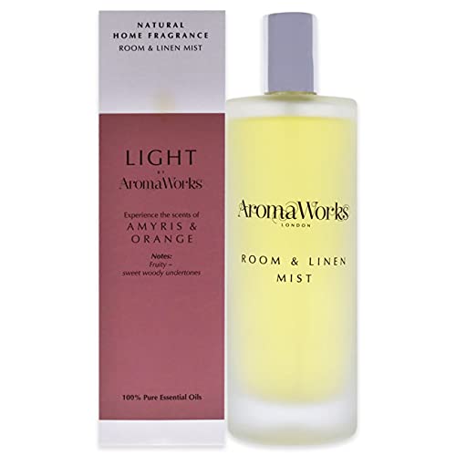 Aromaworks Light Room and Linen Mist - Amyris and Orange by Aromaworks for Unisex - 3.4 oz Room Spray Discount