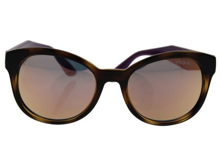 Vogue VO2992S Sunglasses W6565R-53 - Dark Havana Frame, Grey Mirror Rose Gold Online now