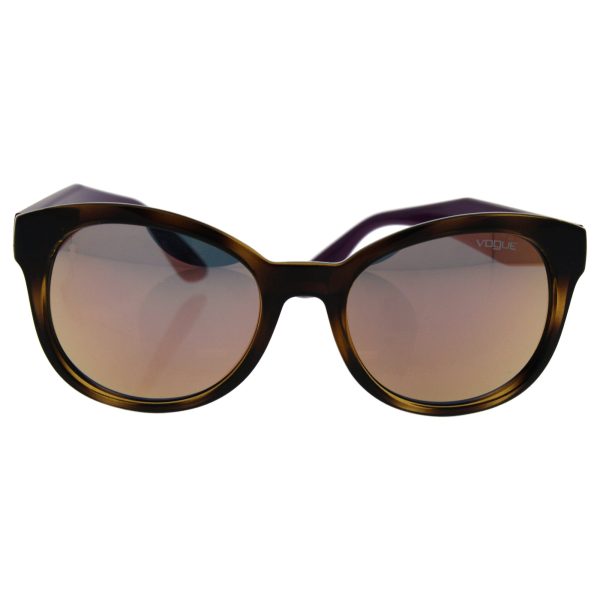 Vogue VO2992S Sunglasses W6565R-53 - Dark Havana Frame, Grey Mirror Rose Gold Online now