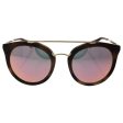 Prada PR23SS USG5L2 Women Sunglasses, Striped Dark Brown, 53mm on Sale