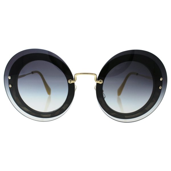 Miu Miu Women s Round Leopard Sunglasses, Black Leopard Grey, One Size Supply