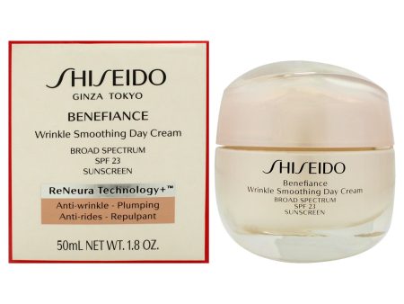 Benefiance Wrinkle Smoothing Day Cream SPF 23 by Shiseido for Unisex - 1.8 oz Cream (Tester) Fashion