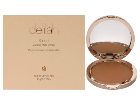 Sunset Compact Matte Bronzer - Light Medium by Delilah for Women - 0.39 oz Bronzer Supply