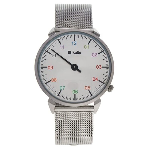 Kulte Ku15-0010 Silver Rainbow Stainless Steel Mesh Bracelet Watch By Kulte For Unisex - 1 Pc Watch  1 Pc For Cheap