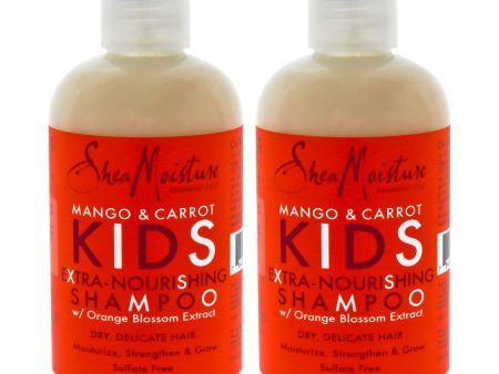 Mango & Carrot Kids Extra-Nourishing Shampoo - Pack of 2 by Shea Moisture for Kids - 8 oz Shampoo Online Hot Sale