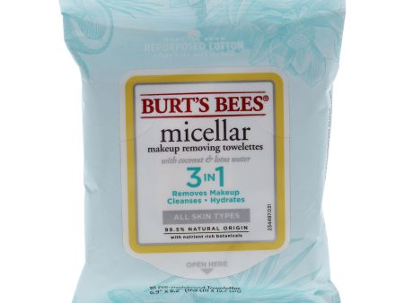 Micellar Makeup Removing Towelettes - Coconut and Lotus by Burts Bees for Women - 10 Pc Towelettes Online now