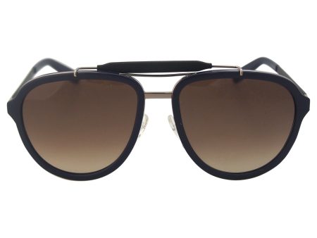 Marc Jacobs MJ592 S Sunglass-054J Blue Ruthenium Black (CC Brown Grad Lens)-57mm For Discount